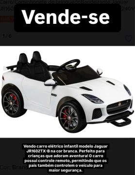 Carrinho Elétrico Infantil- Jaguar
