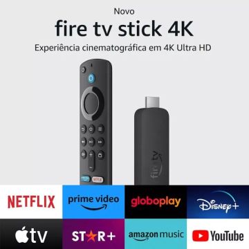 Streaming Fire Tv 3a Geração Stick 4k wifi 6 Alexa E Comandos De Tv Amazon Novo Original