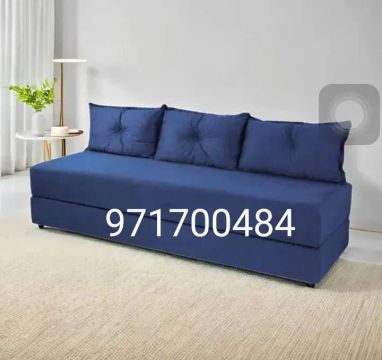 Sofá Cama 3 Lugares Azul