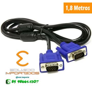 Cabo VGA Macho x VGA Macho 1,80 metros