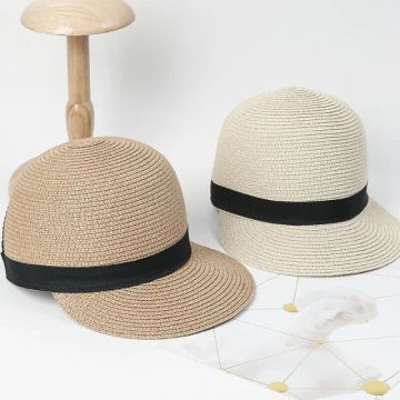 Boné De Praia Feminino Chapéu De Palha Sintética Unissex Ajustável