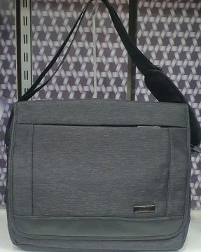 Bolsa carteiro notebook trabalho transversal masculino unisex cinza