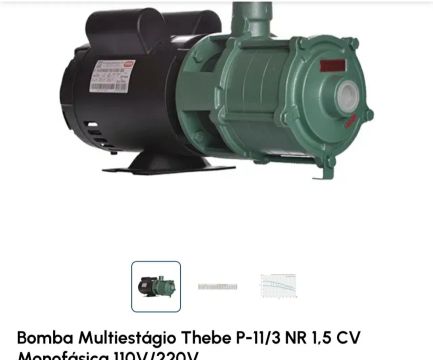 Bomba fertirrigacão