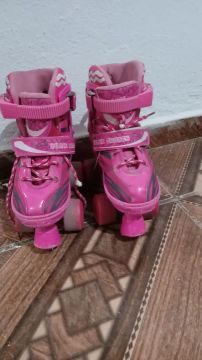 Patins Inline Infantil Rosa