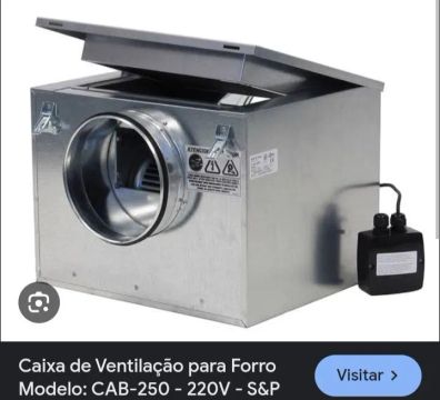 Caixa de ventilação e Caixa filtrante p/ Exaustor