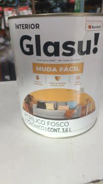 Tinta cor lavanda doce Acrílica Fosca Glasu! 3.6L - Interior