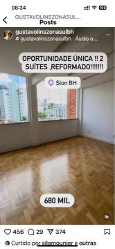 Apartamento 2 suítes, reformado  Sion.  BH - R$ 699 mil