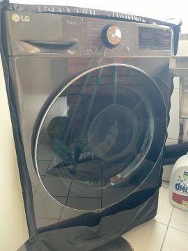 Máquina Lava e Seca LG VC2 11KG 220V Inteligência Artificial Aço Escovado Preto