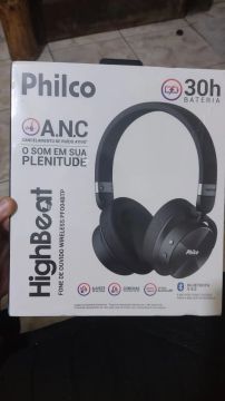 Fone de Ouvido Philco HighBeat Bluetooth com ANC - Novo