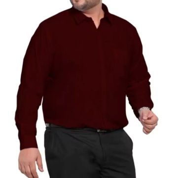 Camisa Social Manga Longa Vermelha
