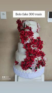 Bolo Fake Decorado para Casamento