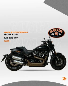 Harley Davidson HD Softail Fat Bob 2019 Preta Fosca 