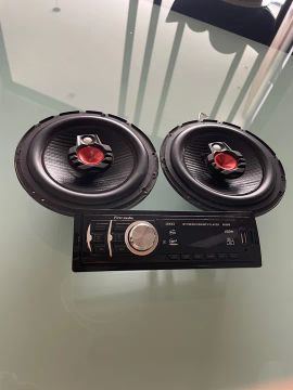 Toca Cd com bluetooth e par de bomber 50wrms 