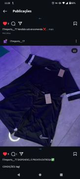 Conjunto Nike - Camiseta e Shorts - Preto