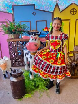 Vestido junino TAM 10 a 12 anos