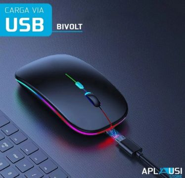 Mouse sem fio recarregável 