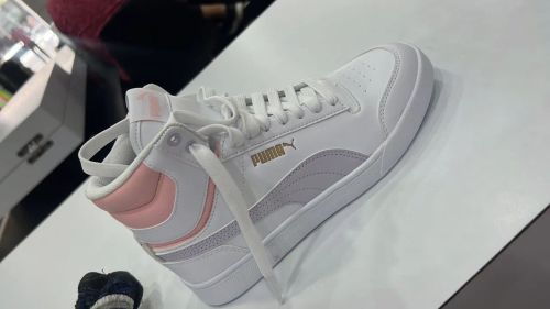 Tênis Puma original Feminino Casual - Branco com Rosa