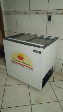 Vendo frizer horizontal duas tampas de vidro de correr parcelo 12x entrego 110v 