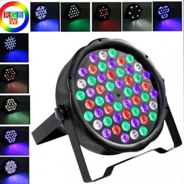 Refletor Canhão Festa Rgbw Strobo 54 Leds