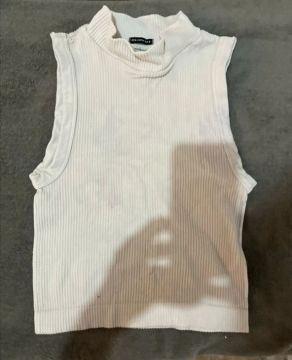 Blusa Branca Gola Alta 