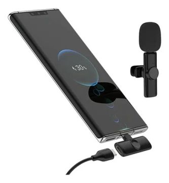Microfone De Lapela Sem Fio K11 Tipo C Para Celular