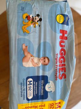 Fraldas Huggies Tripla Proteção M92 - Pacote com 92 unidades