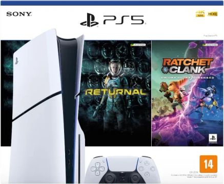 Ps5 com 2 jogos com leitor de disco nacional novo com nota fiscal Playstation 5