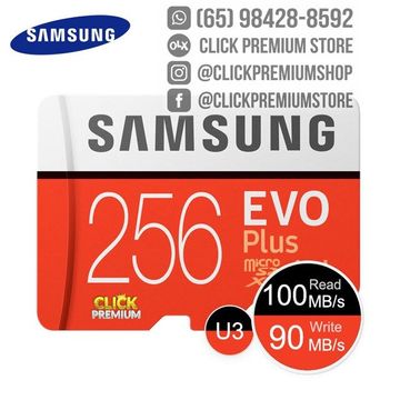 Cartão de Memória Samsung Evo 256 GB - Micro SD + 5 Brindes + Classe 10 + 4K Ultra UD
