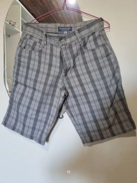 Short Masculino Xadrez Cinza nova- Tamanho 38 