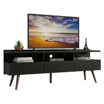 Rack Preto 3 portas 1,60m NOVO
