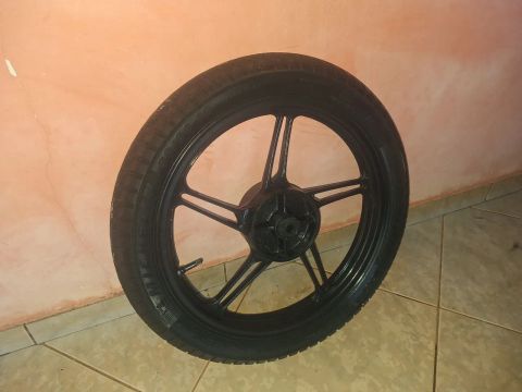 Roda Traseira Tambor de Liga Leve Cg 150 Original+ Pneu Michelin City extra.