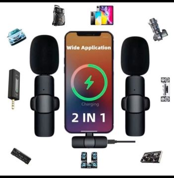 Microfone Duplo para Celular - Gravação de Áudio de Alta Qualidade