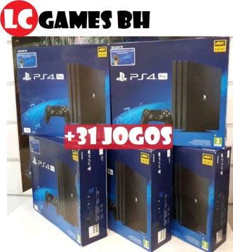 PS4 PRO 4K 1TB HDR ( CUH 7214B ) +31 JOGOS +06 MESES GARANTIA +BRINDES - LOJA FISICA BH