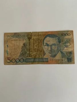Cédula antiga de 5000 cruzados