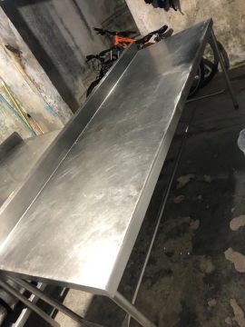 Mesa de Aço Inox Medida 2,20x0,70 - Semi-Nova