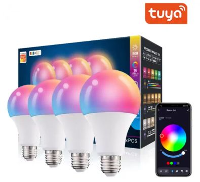 Conjunto com 4 Lâmpadas Inteligente Bluetooth - 9w - 220v