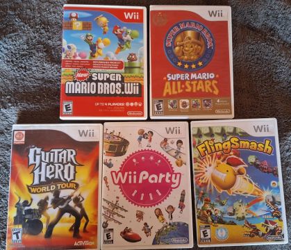 5 jogos Nintendo Wii - Ótimo estado!