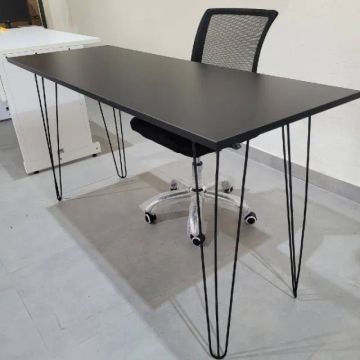 Mesa Escrivaninha Retro, Pés Ferro, 142X52X72