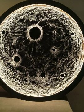 Quadro lunar 3D com iluminação de led 