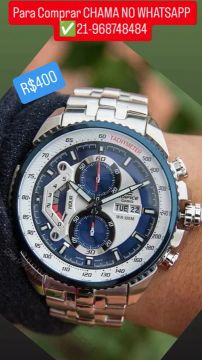 Relógio Casio Edifice Prata Multifuncional Com Tachymeter