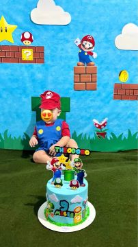 Roupinha super Mário com chapéu 