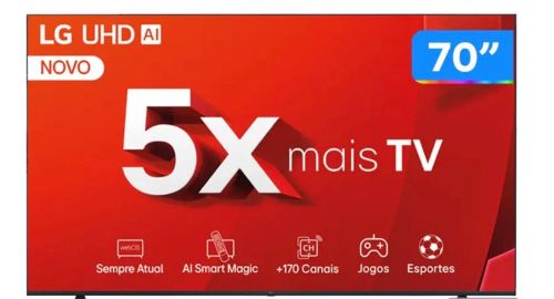 Smart TV 70" 4K LG Ultra HD (produto novo lacrado e com garantia de fábrica ).