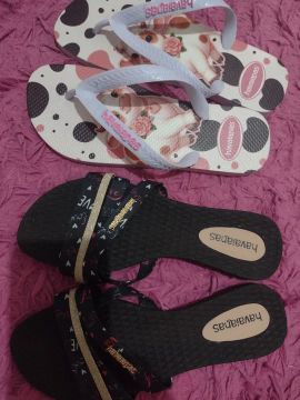 Kit: Rasteirinha e Chinelo NOVOS