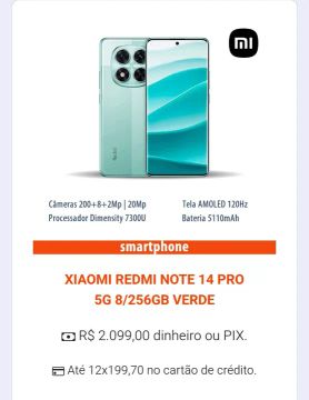 Xiaomi Redmi Note 14 Pro 5G 8/256GB Verde
