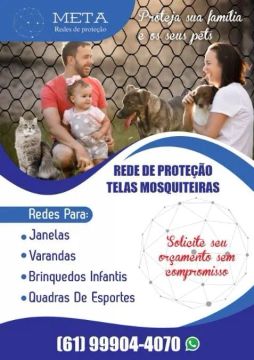 rede e tela de proteção