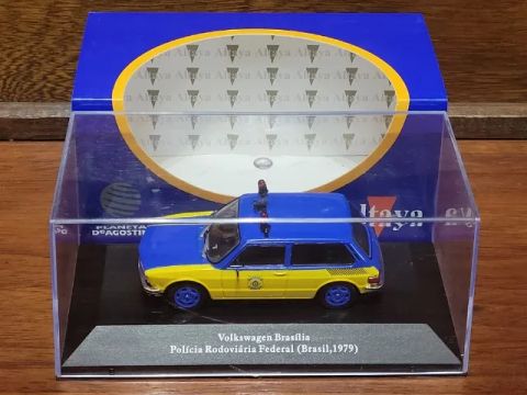 VW Volkswagen Brasília Polícia Rodoviária Federal - Exclusivo Assinante - Miniatura 1/43