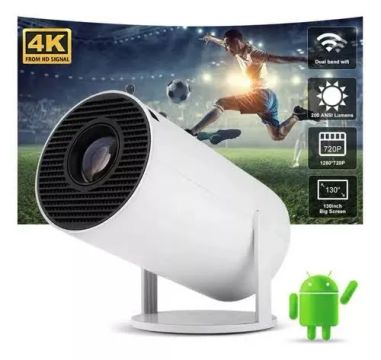 Projetor Portátil 4K com Wi-Fi - Tela Grande 130"
