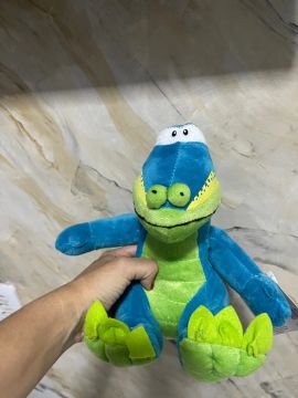 Pelúcia Dinossauro Verde e Azul