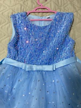 Vestido festa azul 5 / 6 anos 