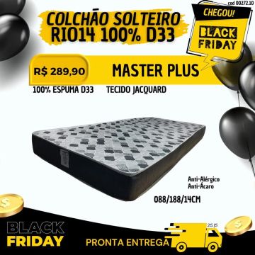 Colchão Solteiro Rio14 100% D33 Master Plus - Pronta Entrega!